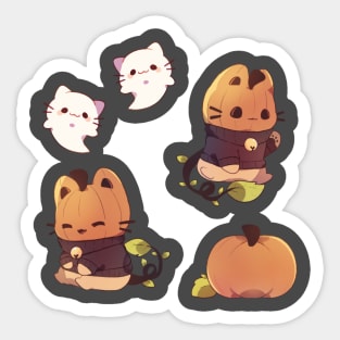 Pumpkin Kitty Sticker